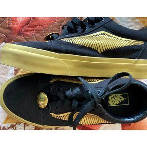 VANS Harry Potter Old Skool Black Golden Quidditch Snitch Sneakers US W 5.5 M 4